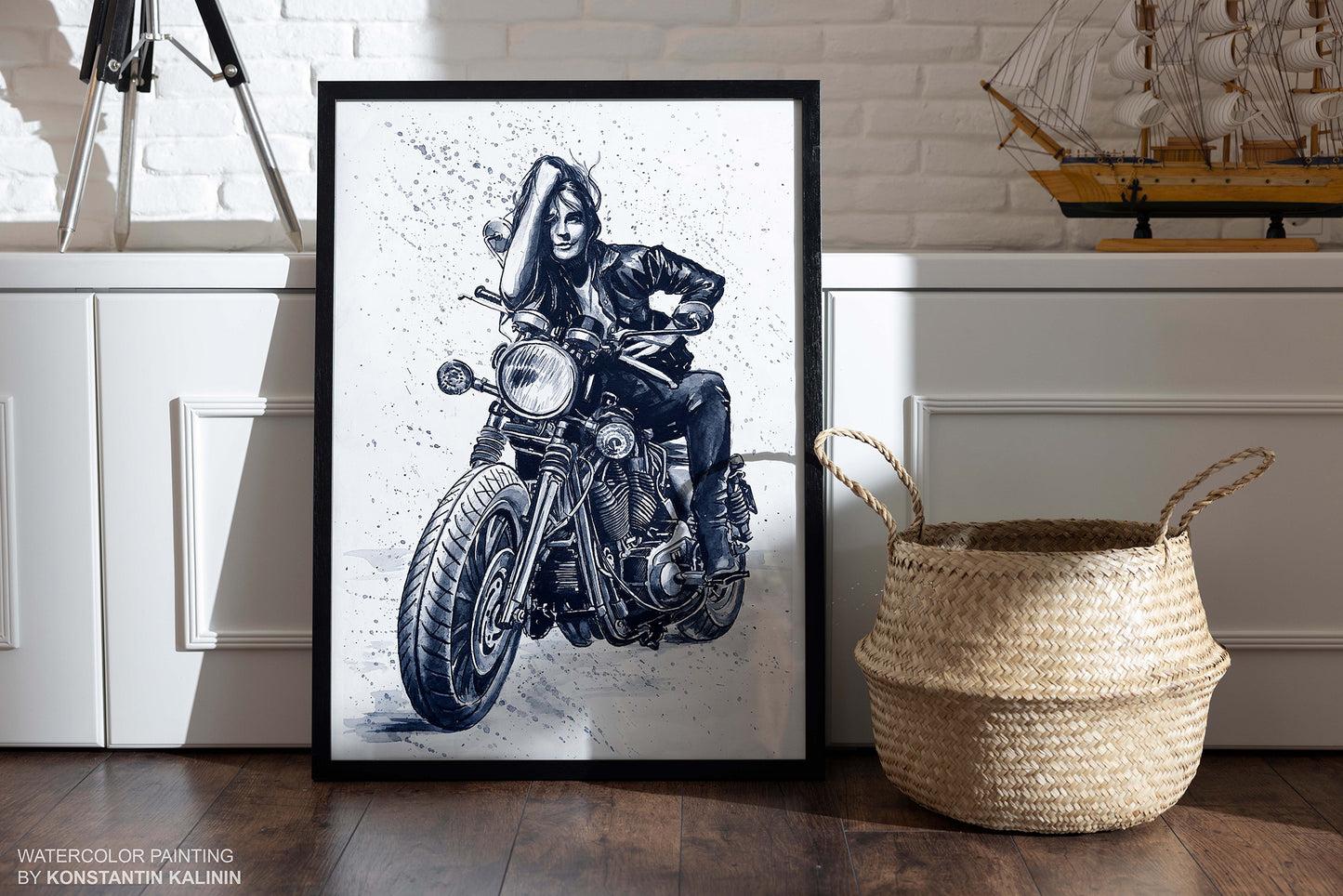 "Steel & Soul" - Watercolor and Ink Drawing (12x16")