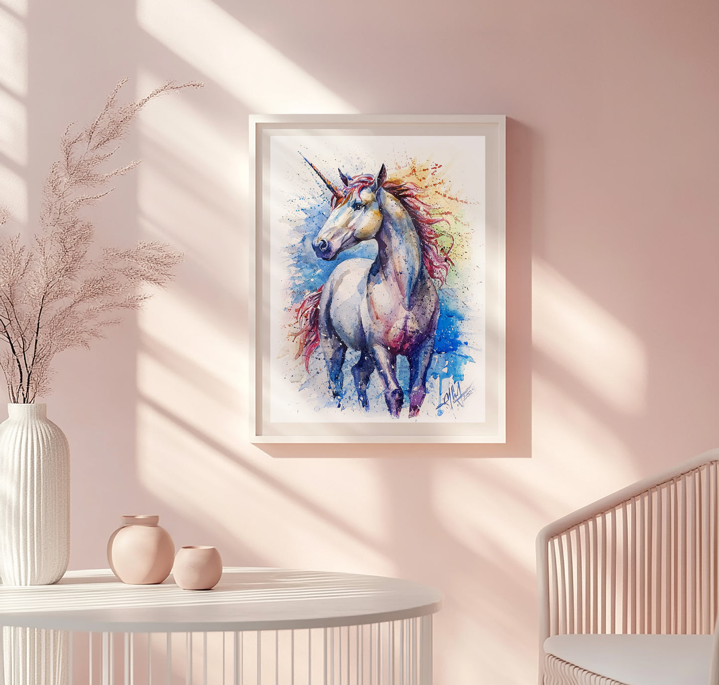 🦄"Legend’s Light" - Watercolor Painting Poster