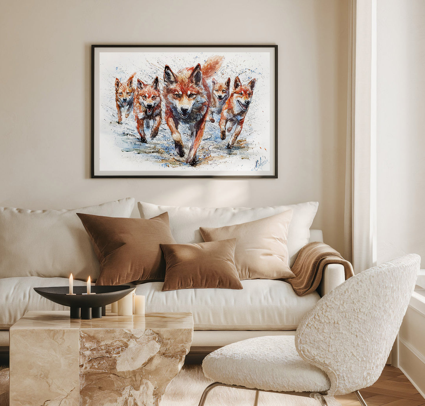 "Running Wild" - Watercolor Painting (27.5x19.7")