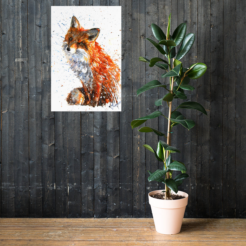 🦊"Red Queen of the Forest" - Watercolor Painting Poster