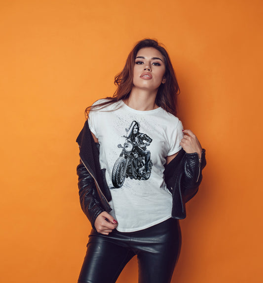 🏍️✨"Steel & Soul" - Women's Relaxed T-Shirt