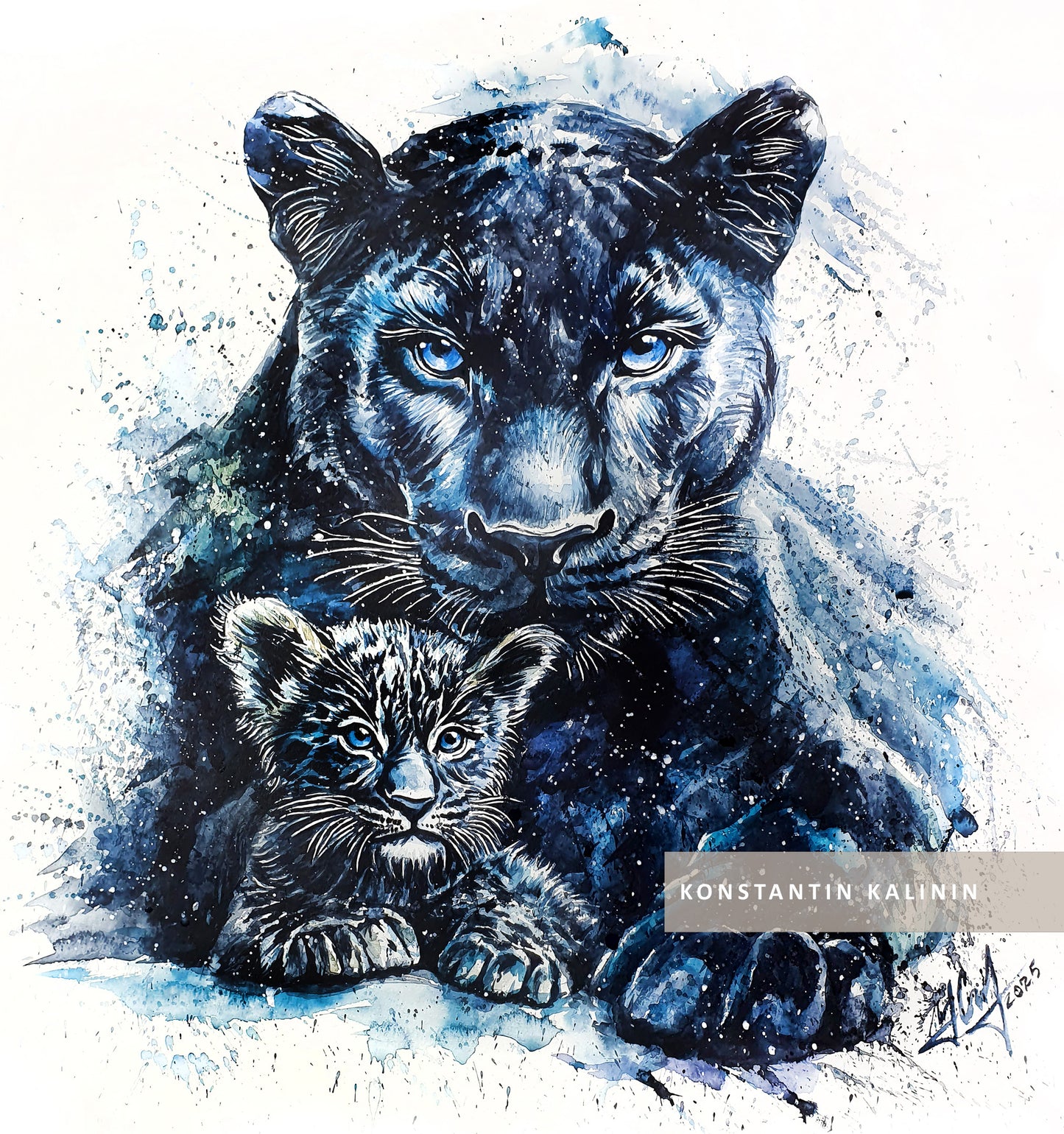 "Born of Shadows" - Watercolor Painting (20x20")