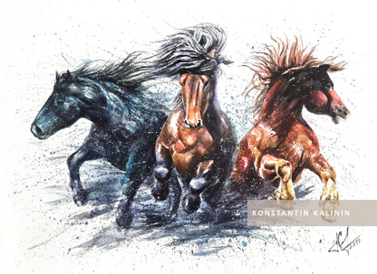 "Stormborn" - Watercolor Painting (20x16")