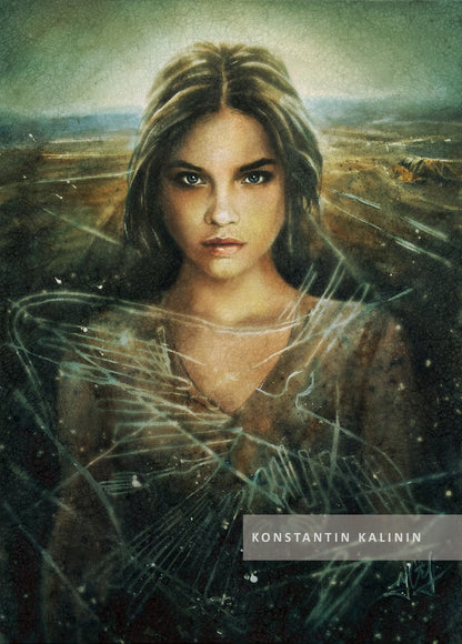 🌌🔮"Echoes of Time" - Watercolor Painting (12x16")