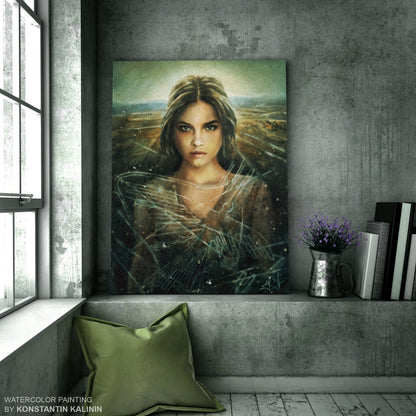 🌌🔮"Echoes of Time" - Watercolor Painting (12x16")