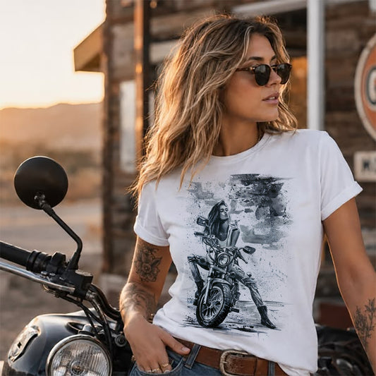 🖤🏍️"Rebel Heart" - Women's Relaxed T-Shirt