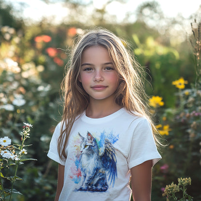 🐱✨"Whispers of the Sky" - Youth Short Sleeve T-Shirt