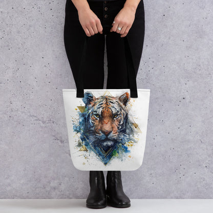 "EYES OF THE STORM / The Tiger Rises" - Tote bag