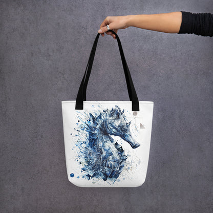 "FROM DEPTH TO LIGHT / The Seahorse Emerges" - Tote bag