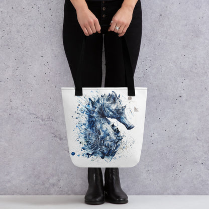 "FROM DEPTH TO LIGHT / The Seahorse Emerges" - Tote bag