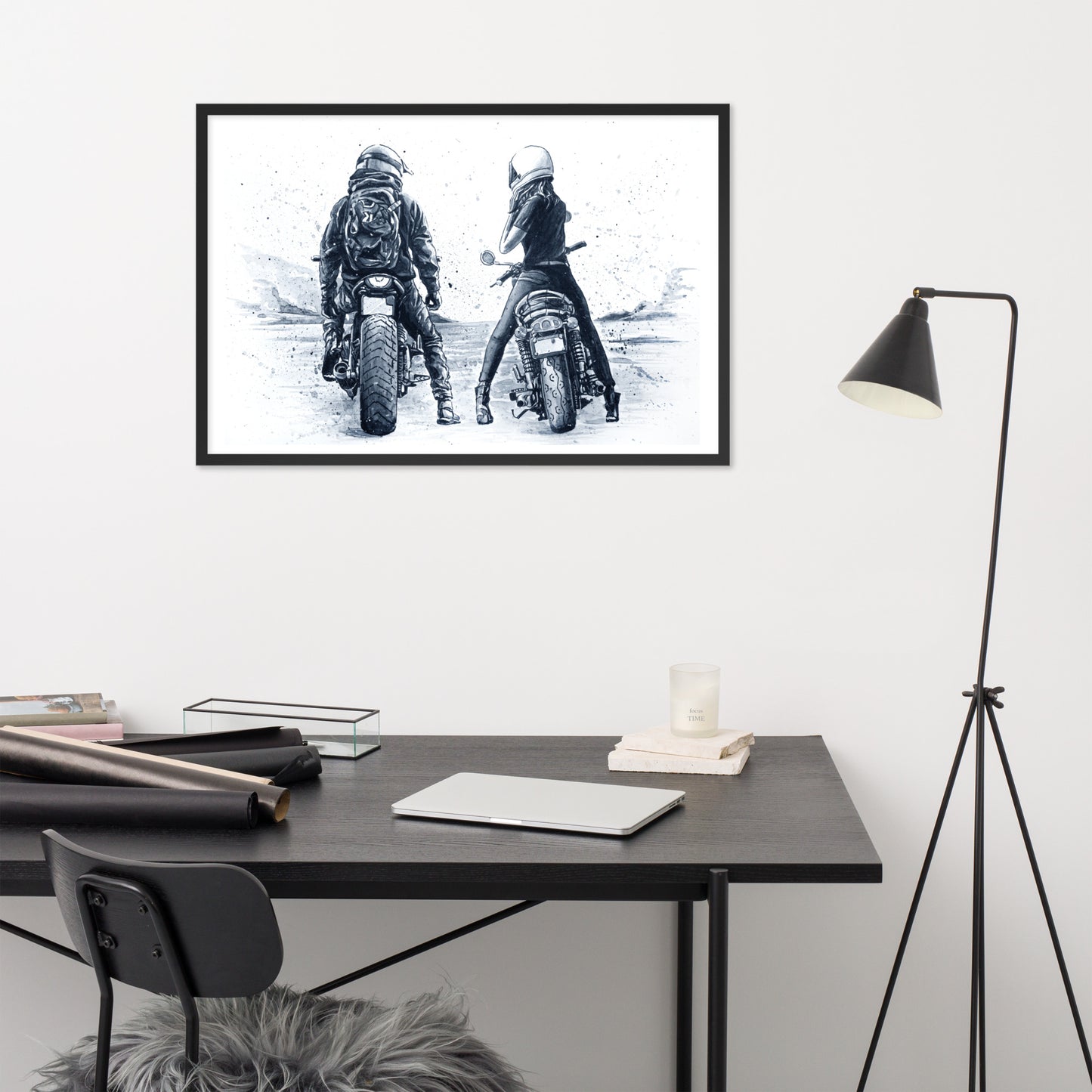 ❤️🏍️❤️"Road to Forever" - Framed poster