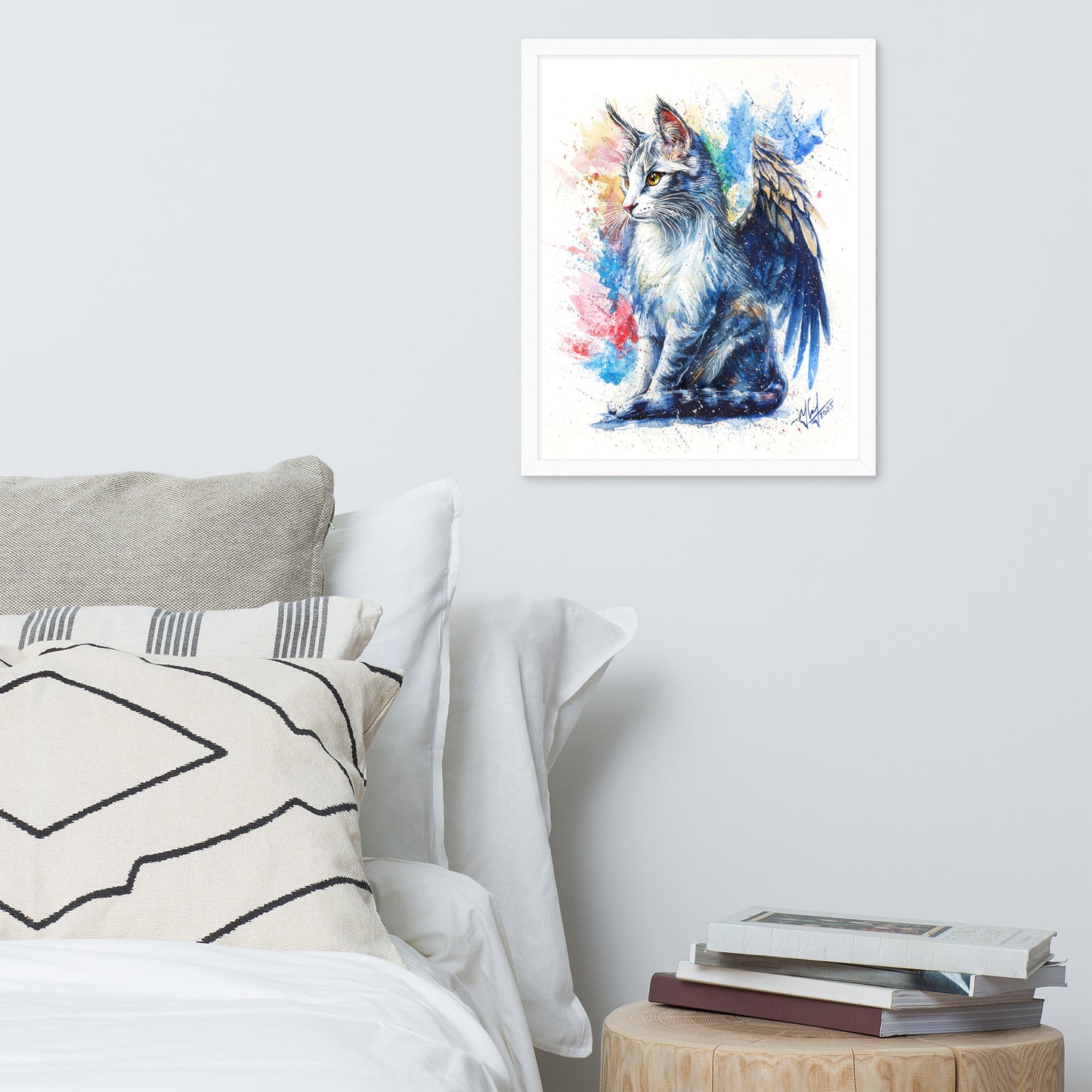 🐱✨"Whispers of the Sky" -  Framed poster