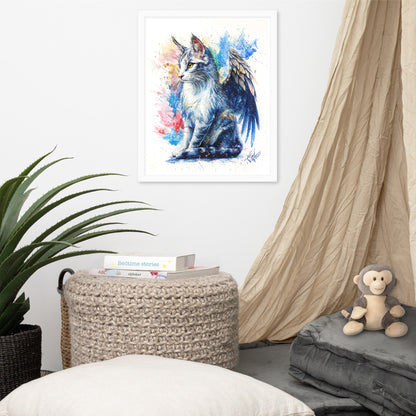 🐱✨"Whispers of the Sky" -  Framed poster