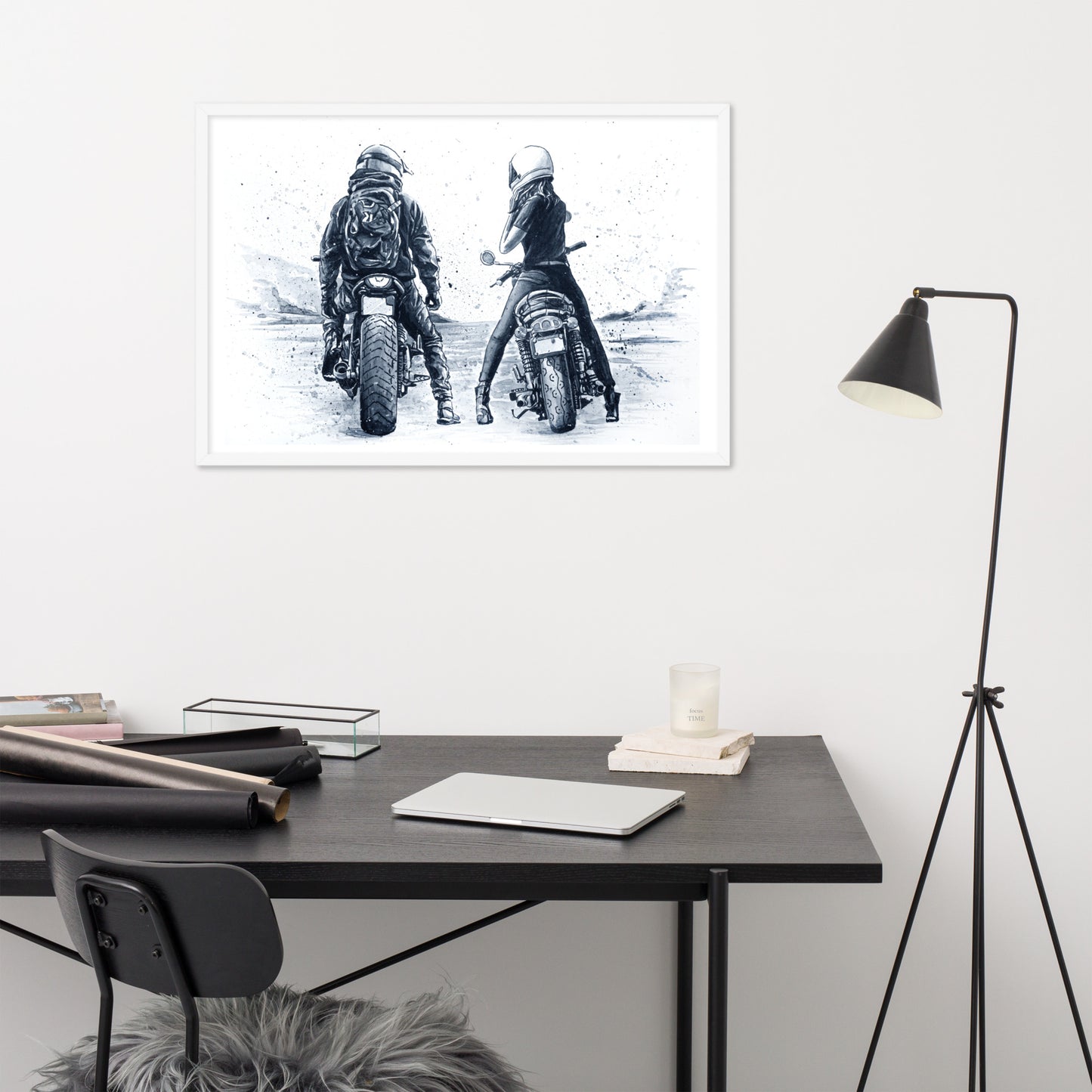 ❤️🏍️❤️"Road to Forever" - Framed poster