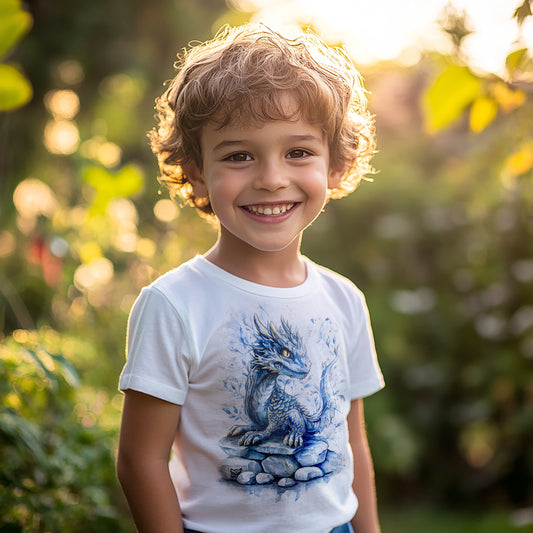 "Sapphire Dragonling" - Youth Short Sleeve T-Shirt