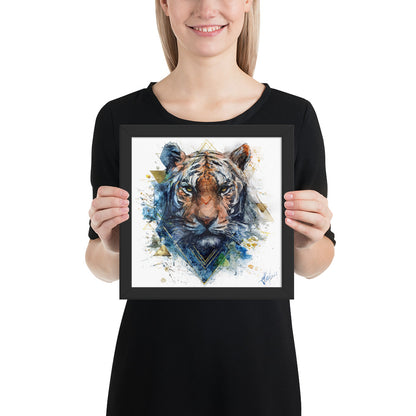 "EYES OF THE STORM / The Tiger Rises" - Framed photo paper poster