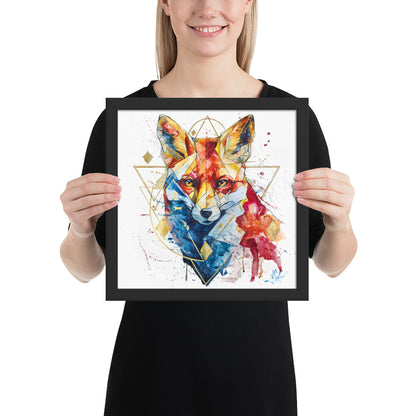 "FROM SILENCE TO LIFE / The Fox Appears" - Framed photo paper poster