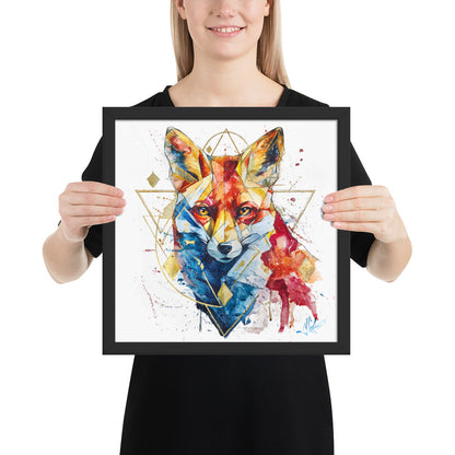 "FROM SILENCE TO LIFE / The Fox Appears" - Framed photo paper poster