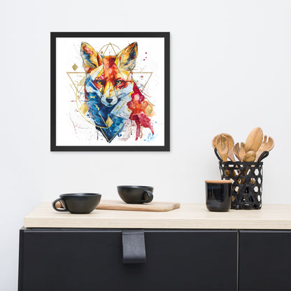"FROM SILENCE TO LIFE / The Fox Appears" - Framed photo paper poster