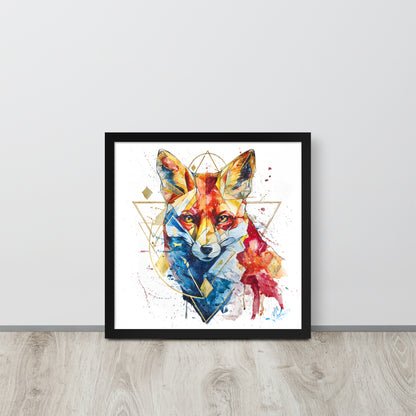 "FROM SILENCE TO LIFE / The Fox Appears" - Framed photo paper poster