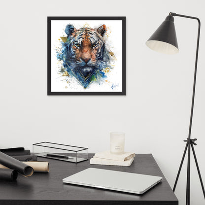 "EYES OF THE STORM / The Tiger Rises" - Framed photo paper poster