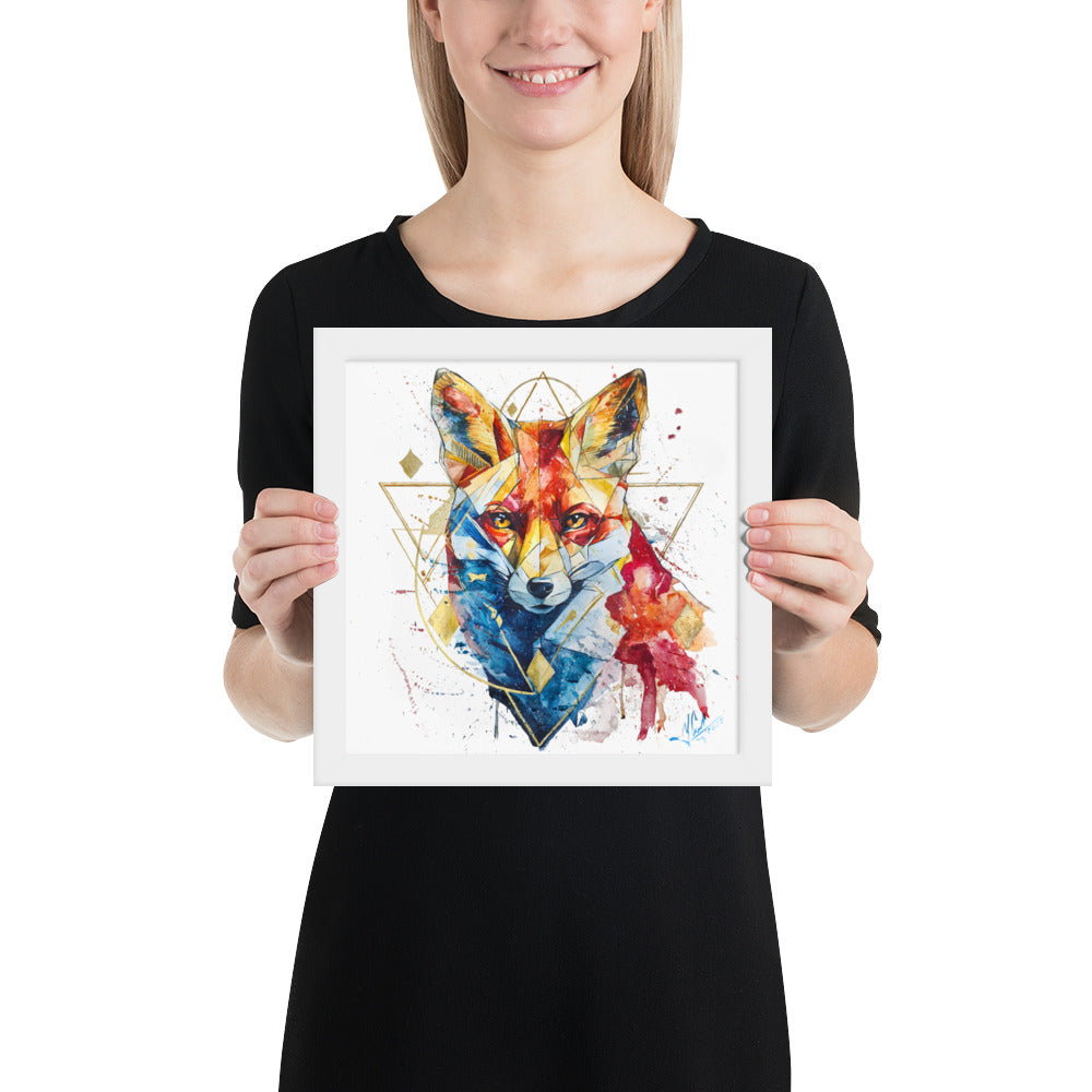 "FROM SILENCE TO LIFE / The Fox Appears" - Framed photo paper poster