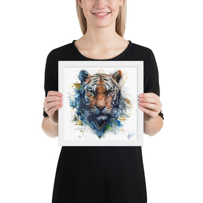 "EYES OF THE STORM / The Tiger Rises" - Framed photo paper poster
