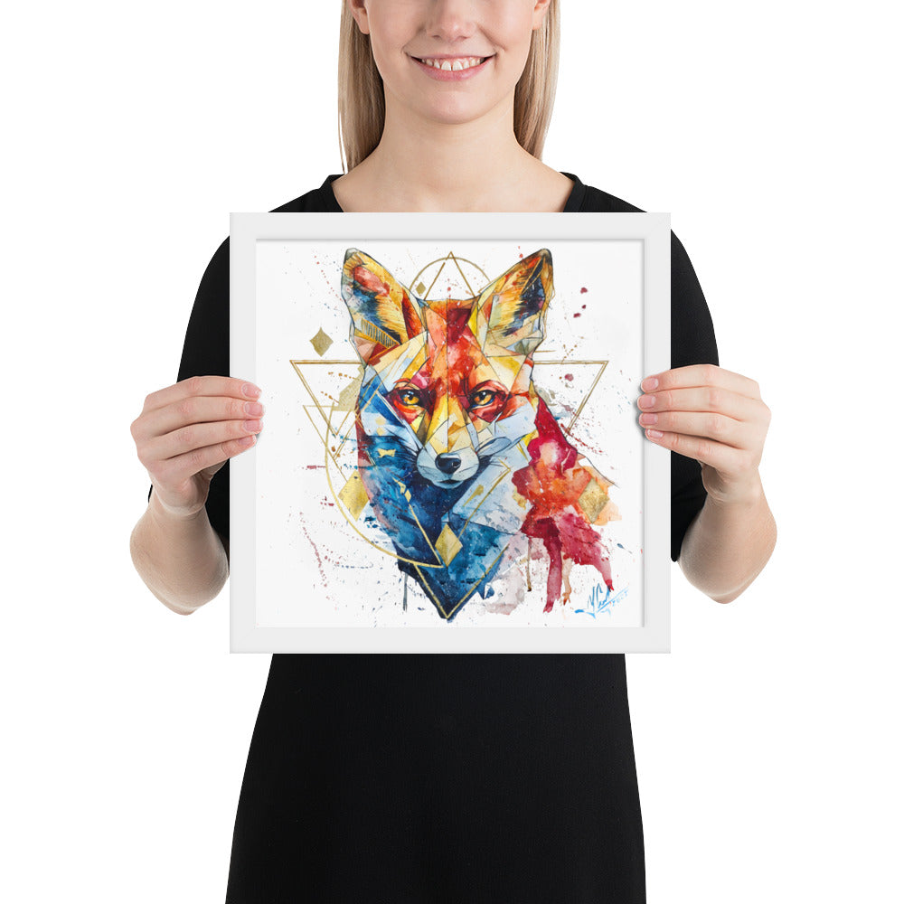 "FROM SILENCE TO LIFE / The Fox Appears" - Framed photo paper poster