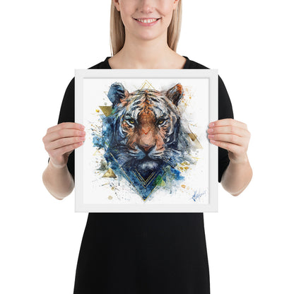 "EYES OF THE STORM / The Tiger Rises" - Framed photo paper poster