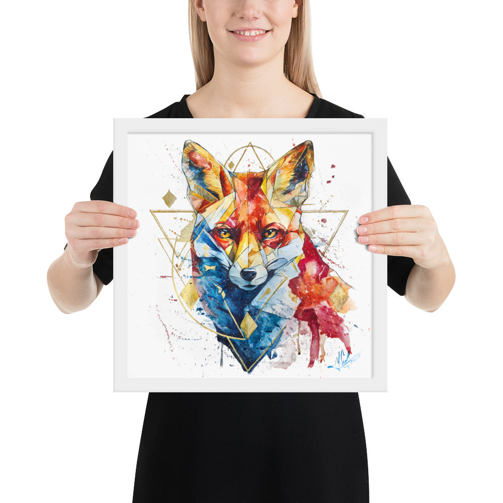 "FROM SILENCE TO LIFE / The Fox Appears" - Framed photo paper poster