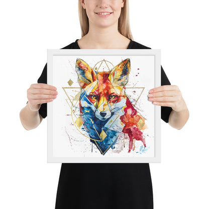 "FROM SILENCE TO LIFE / The Fox Appears" - Framed photo paper poster