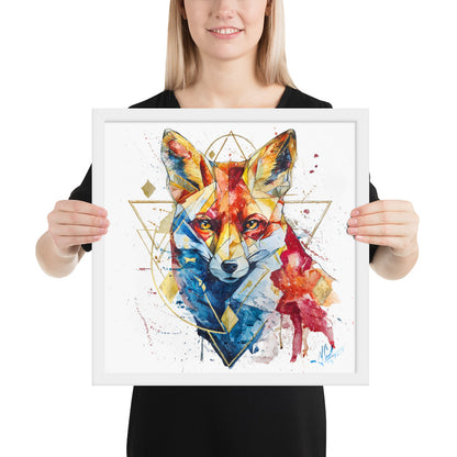 "FROM SILENCE TO LIFE / The Fox Appears" - Framed photo paper poster