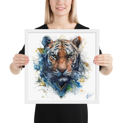 "EYES OF THE STORM / The Tiger Rises" - Framed photo paper poster