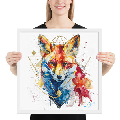 "FROM SILENCE TO LIFE / The Fox Appears" - Framed photo paper poster