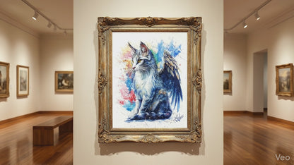 🐱✨"Whispers of the Sky" - Watercolor Painting (16x20")