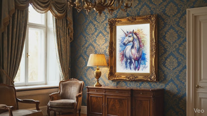 🦄"Legend’s Light" - Watercolor Painting (12x16")