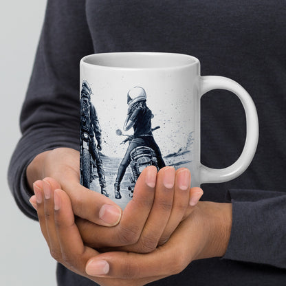 ❤️🏍️❤️"Road to Forever" - White glossy mug