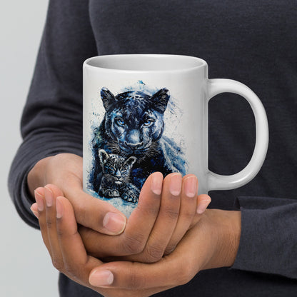 "Born of Shadows" - White glossy mug