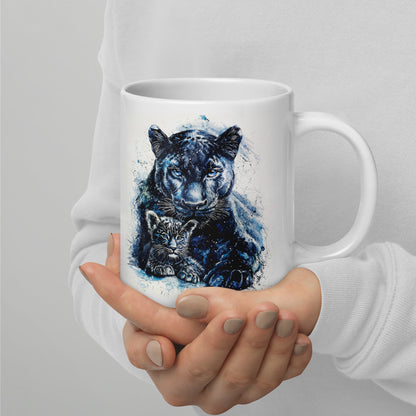 "Born of Shadows" - White glossy mug